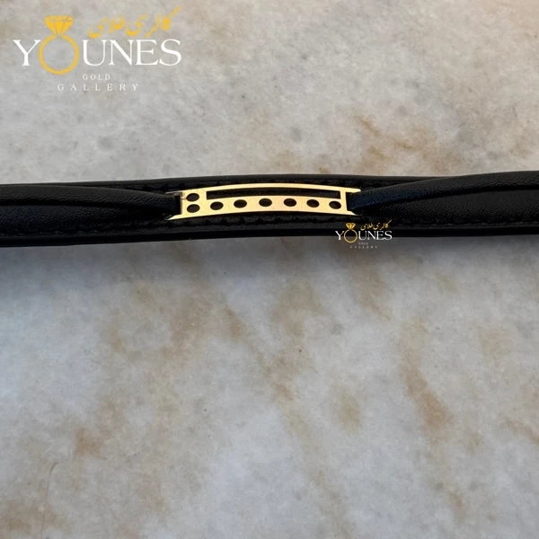 دستبند طلا چرم مردانه L180